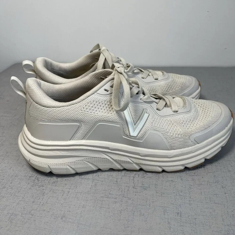 Vionic Womens Walk Max Chunky Sneakers 10.5 Wide Cream‎ Minimalist Arch Support